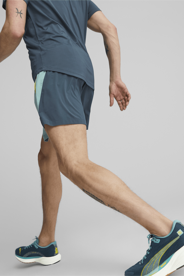 PUMA x First Mile Woven 5" Running Shorts Men, Dark Night-Adriatic, extralarge